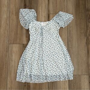 See You Monday Blue Floral Dress